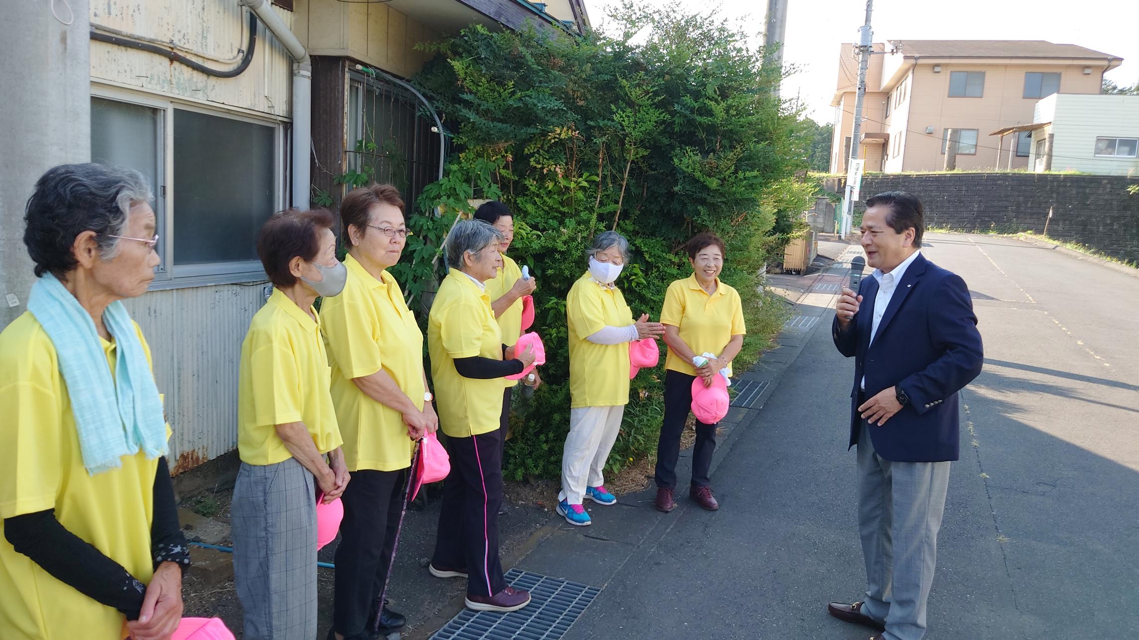 挨拶をする市長 挨拶をする市長