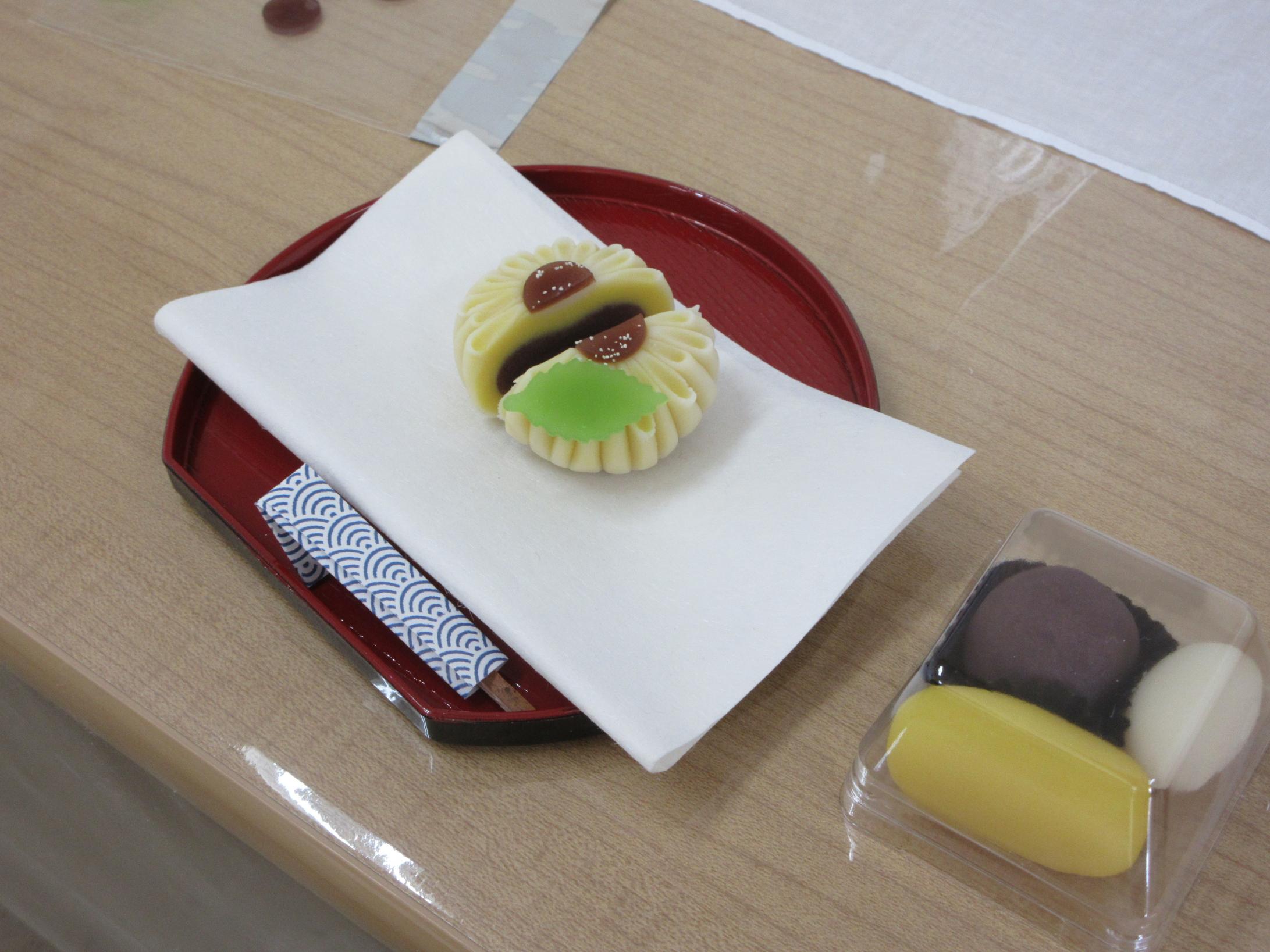 完成した和菓子 完成した和菓子